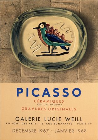 Litografia Picasso (After) - Céramiques - Galerie Lucie Weill, 1967
