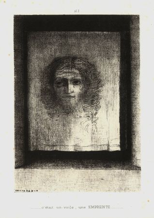 Litografia Redon - C'était un voile, une empreinte