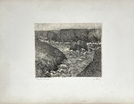 Litografia Monet - Côte rocheuse. Vers 1892. 