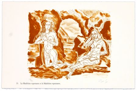 Litografia Nørgaard - D. La Madeleine et la Madeleine repentante