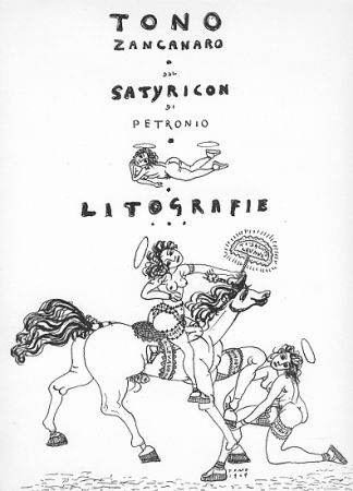 Litografia Zancanaro - Dal Satiricon di Petronio
