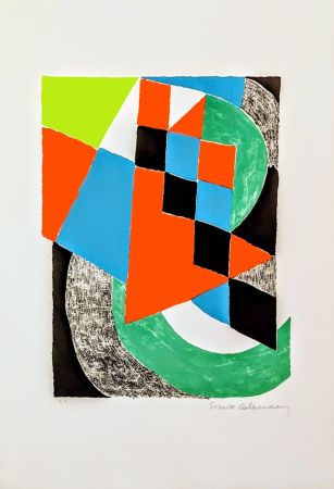 Litografia Delaunay - Damiers verts 