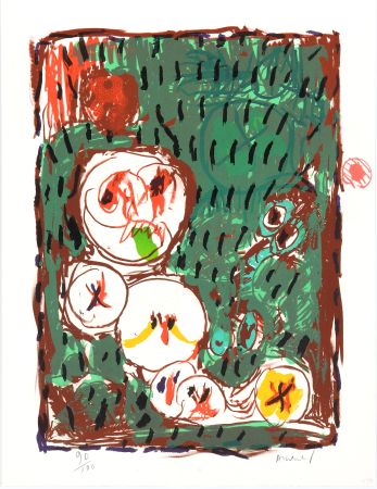 Litografia Alechinsky - Dans le même panier
