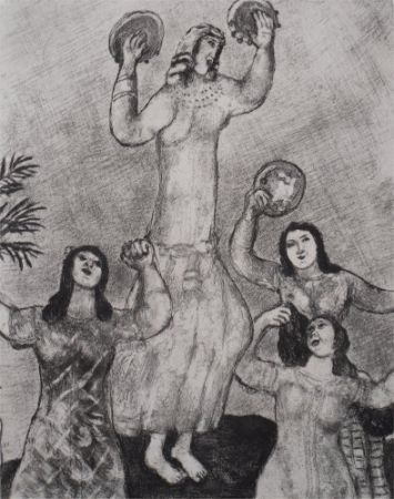 Acquaforte Chagall - Danse de Marie, Soeur de Moise