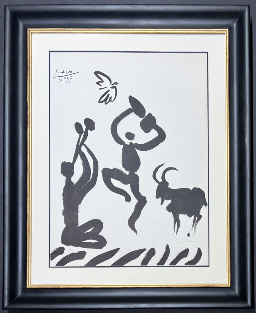 Litografia Picasso - Danseur et musicien