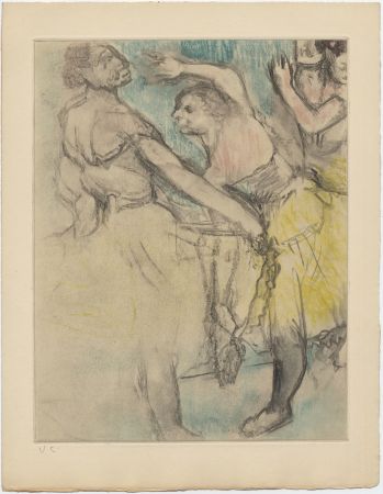 Acquaforte E Acquatinta Degas - Danseuses à l'Opéra (étude, vers 1880)