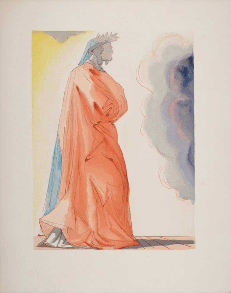 Incisione Su Legno Dali - Dante, 1963