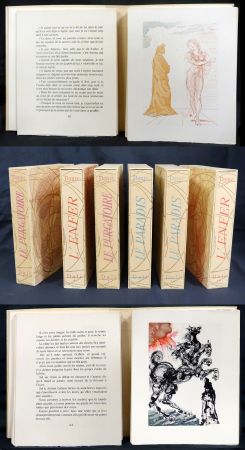 Libro Illustrato Dali - Dante : LA DIVINE COMÉDIE. 6 volumes. 100 planches couleurs (1959-1963).