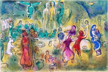 Litografia Chagall - Daphnes and Chloé, Planche XLI