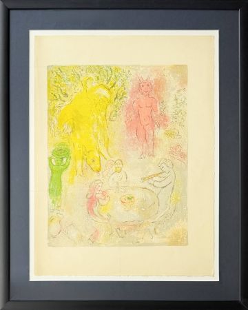 Litografia Chagall - Daphnes and Chloé, Planche XXIII (trial proof)