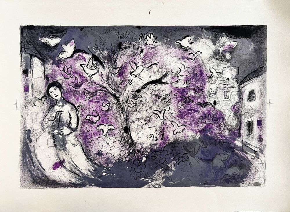 Litografia Chagall - Daphnes and Chloé, Planche XXVI