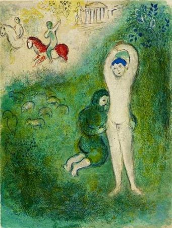 Litografia Chagall - Daphnis et Gnathon