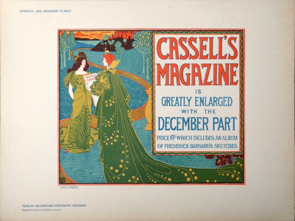 Litografia Rhead - Das Moderne Plakat : Cassel's Magazine, 1897 