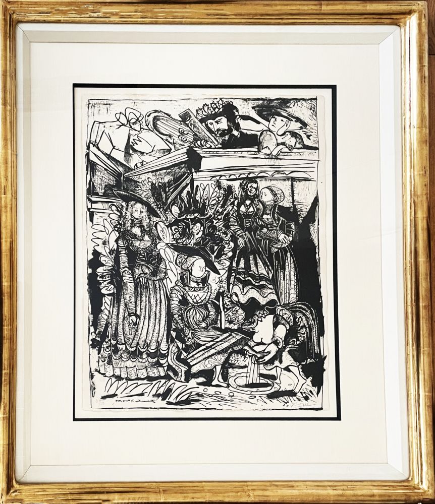 Litografia Picasso - David and Bathsheba (After Lucas Cranach)