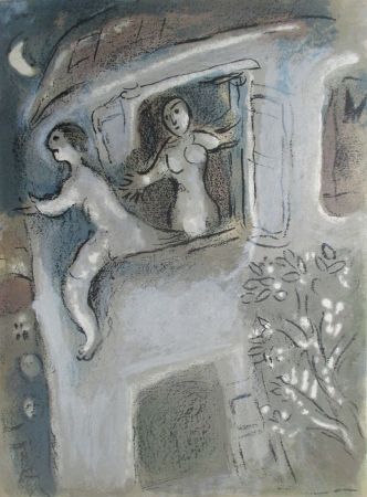 Litografia Chagall - David sauvé par Michal/David saved by Michal