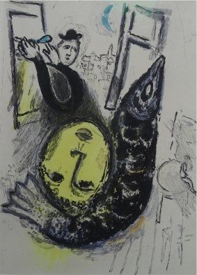 Acquaforte E Acquatinta Chagall - De Mauvais Sujets,plate nr.3