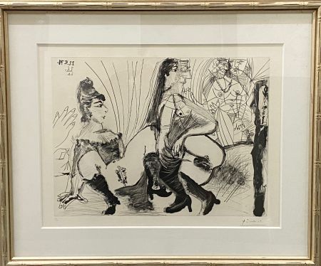 Acquatinta Picasso - Degas paie et s'en va. Les filles ne sont pas tendres (3rd State)