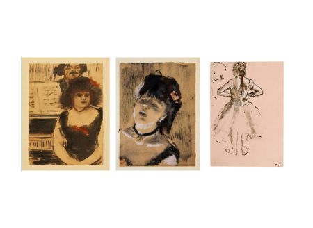 Libro Illustrato Degas - Denis Rouart. DEGAS, LES MONOTYPES : 40 héliogravures coloriées au pochoir (1948)