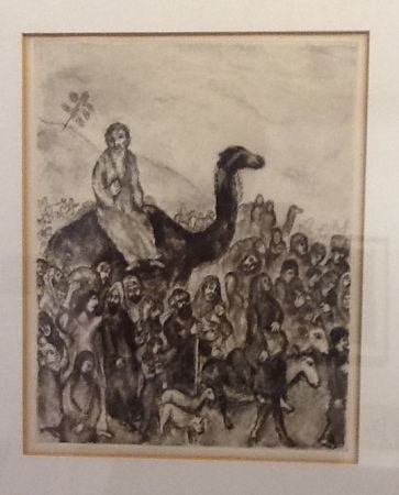 Acquaforte Chagall - Depart de Jacob pour l'Egypte