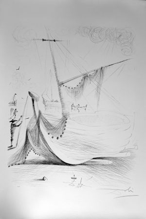 Litografia Dali - Departure of The Fisherman