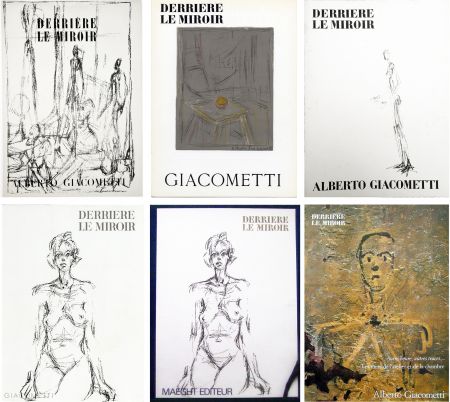 Libro Illustrato Giacometti - DERRIÈRE LE MIROIR. COLLECTION COMPLÈTE DES NUMÉROS CONSACRÉS À ALBERTO GIACOMETTI (Avec 23 lithographies)
