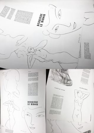 Litografia Matisse - DERRIÈRE LE MIROIR N° 46-47. MATISSE. Mai 1952. Rarissime tirage à plat.