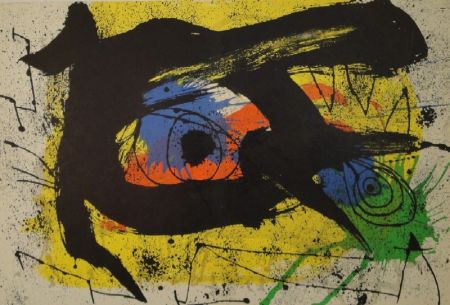 Litografia Miró - DERRIÈRE LE MIROIR, No 203. Miró.