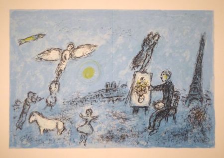 Litografia Chagall - DERRIÈRE LE MIROIR, No 246. Chagall. Lithographies originales