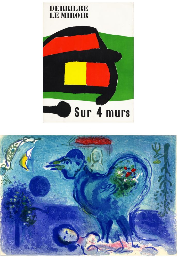 Libro Illustrato Chagall - Derrière le Miroir n° 107-108-109. SUR 4 MURS. Juin-juillet 1958.