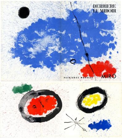 Libro Illustrato Miró - Derrière Le Miroir n° 128. PEINTURES MURALES DE MIRÓ. 7 LITHOGRAPHIES ORIGINALES. Juin 1961.