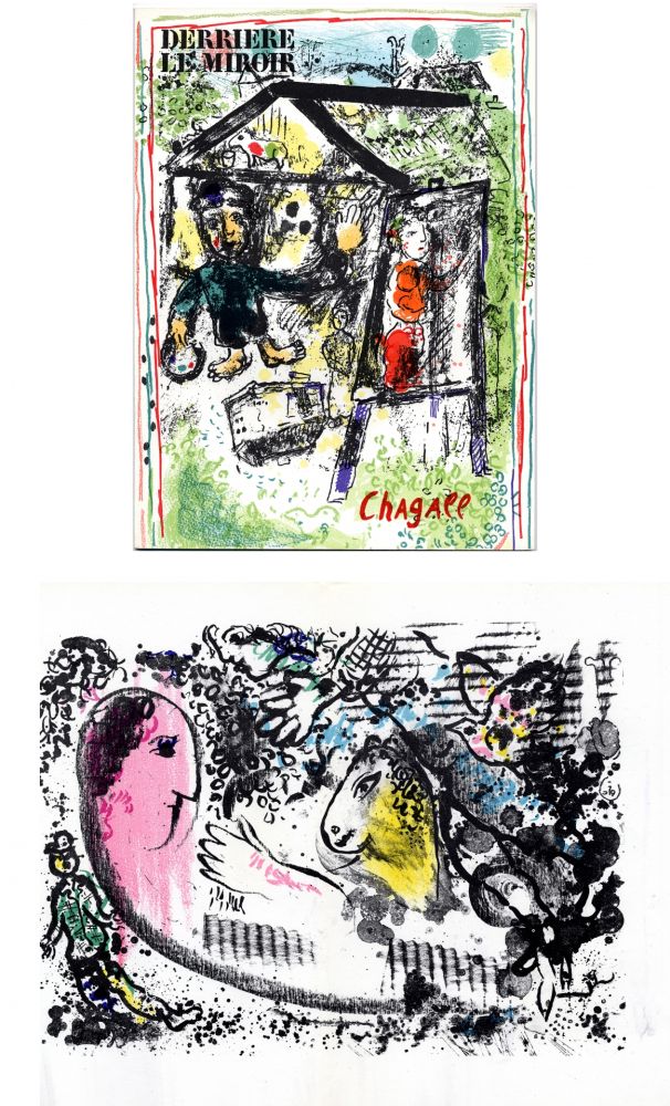 Libro Illustrato Chagall - Derrière Le Miroir n° 182 - CHAGALL. 1969. 2 LITHOGRAPHIES ORIGINALES EN COULEURS