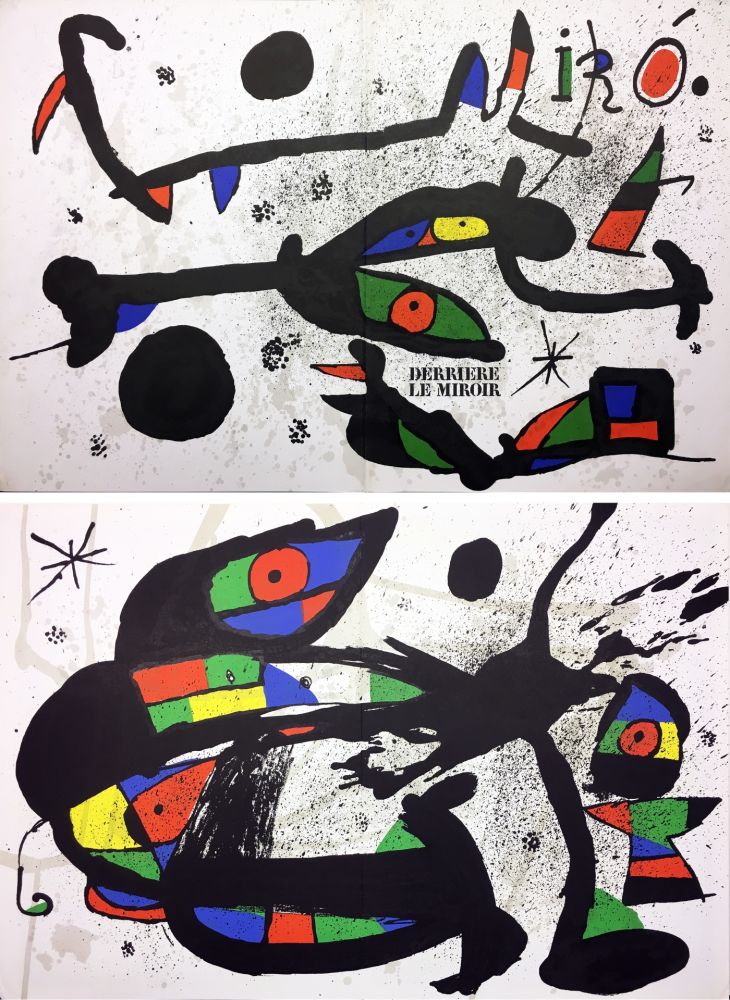 Litografia Miró - Derrière Le Miroir n° 231 . MIRÓ. SCULPTURES. 2 LITHOGRAPHIES ORIGINALES (1978).