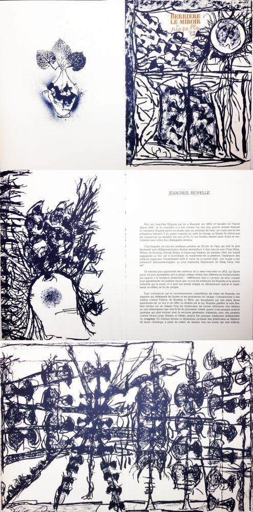 Libro Illustrato Riopelle - Derrière le Miroir n° 232. 9 LITHOGRAPHIES ORIGINALES (1979).
