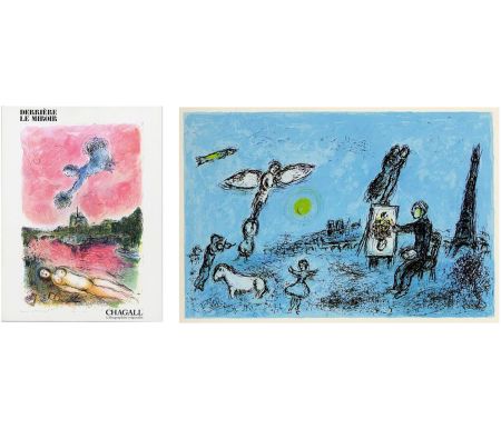 Libro Illustrato Chagall - Derrière Le Miroir n° 246 - CHAGALL. Lithographies originales. Le Peintre et son double (1981)