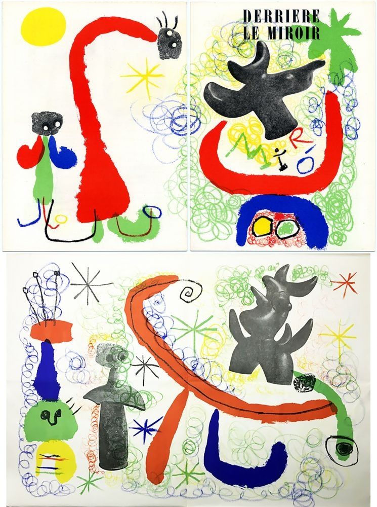 Libro Illustrato Miró - Derrière Le Miroir n° 29-30 - MIRÓ. 2 LITHOGRAPHIES ORIGINALES (Mai 1950)