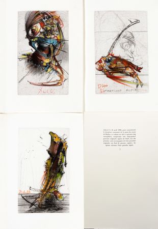 Libro Illustrato Dado - DES HIRONDELLES et de quelques oiseaux... Ex de tête, avec 3 gouaches originales.