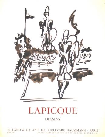 Litografia Lapicque - Dessins  Exposition Villand Galanis Paris 