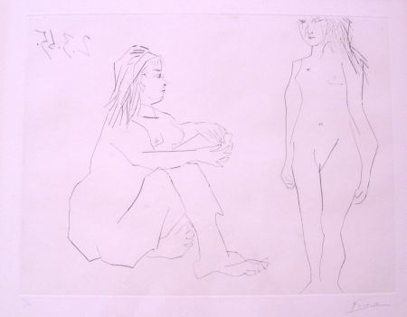 Acquaforte Picasso - Deux Femmes