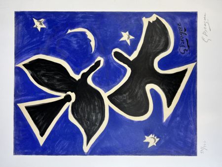 Litografia Braque - Deux Oiseaux