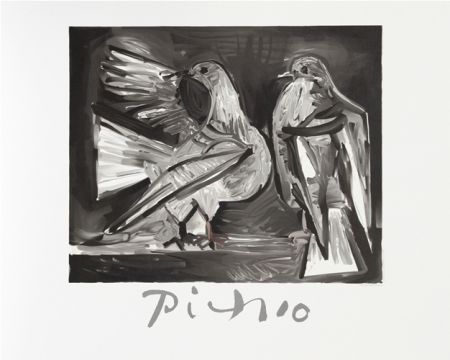 Litografia Picasso - Deux Pigeons