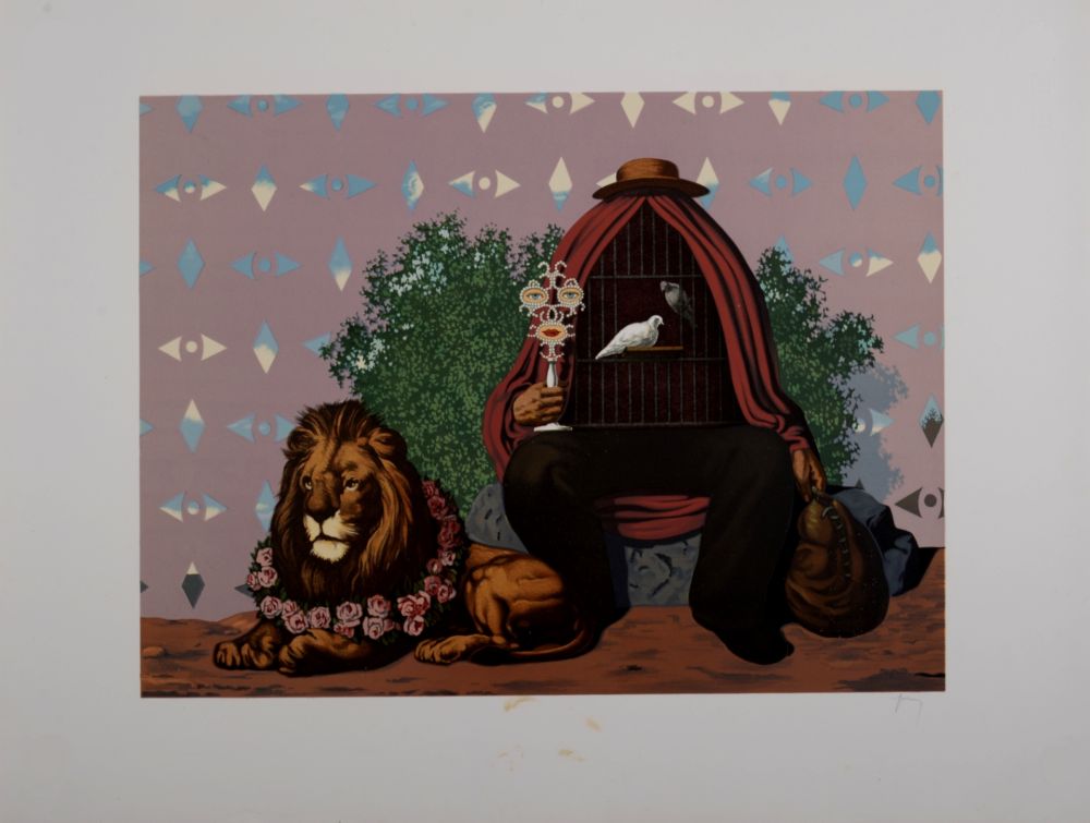 Litografia Magritte - Deux Tourterelles dans la Chaude Pénombre de leur Maison, 1968
