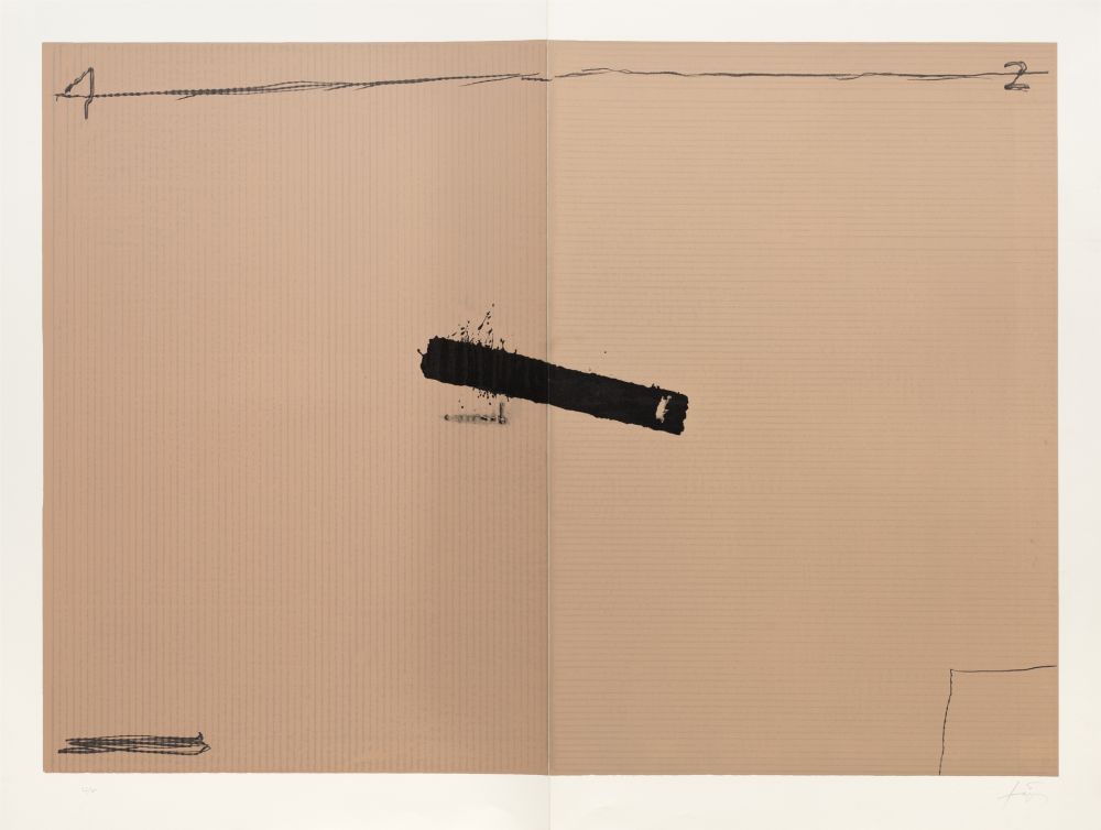 Litografia Tàpies - Deux volets
