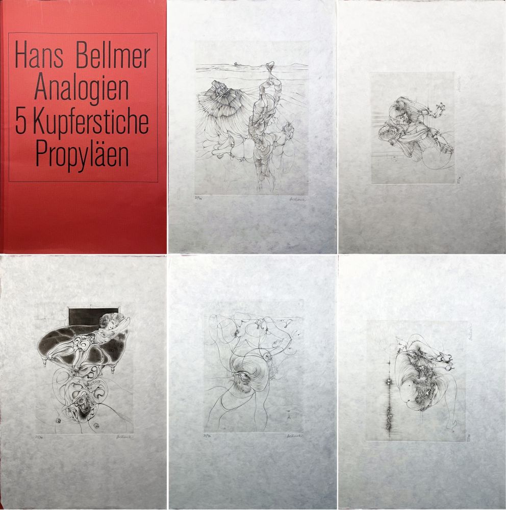 Incisione Bellmer - DIE ANALOGIEN, 5 KUPFERSTICHE (1971) - 5 gravures originales signées.
