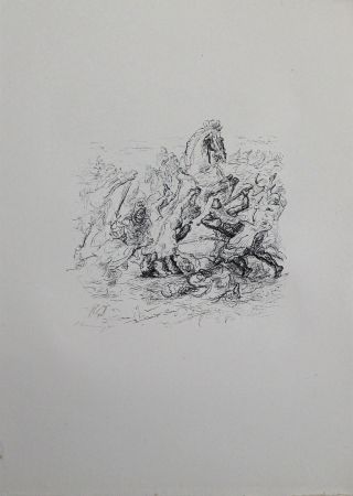 Litografia Slevogt - Die Schlacht bei Kunaxa 