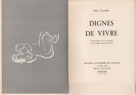 Libro Illustrato Fautrier - Dignes de vivre / Paul Eluard
