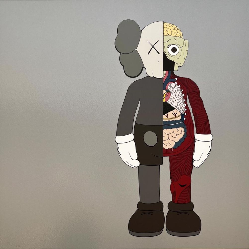 Serigrafia Kaws - Dissected Companion (Brown)