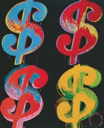 Serigrafia Warhol - Dollar Sign (4) by Andy Warhol 