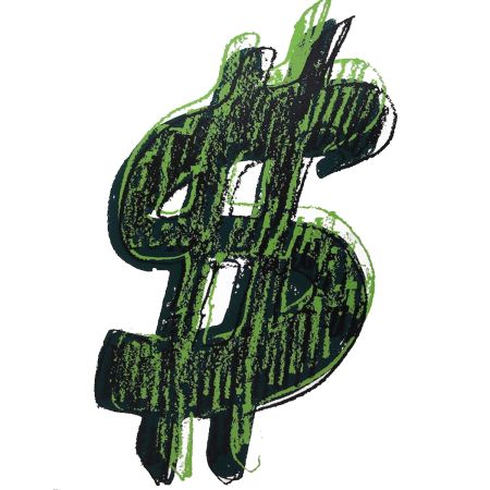 Serigrafia Warhol - Dollar Sign, Green (FS II.278)