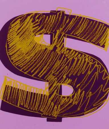 Serigrafia Warhol - Dollar Sign, Orange (FS II.276)