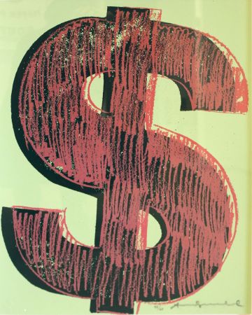 Serigrafia Warhol - Dollar Sign, Red (FS II.274)